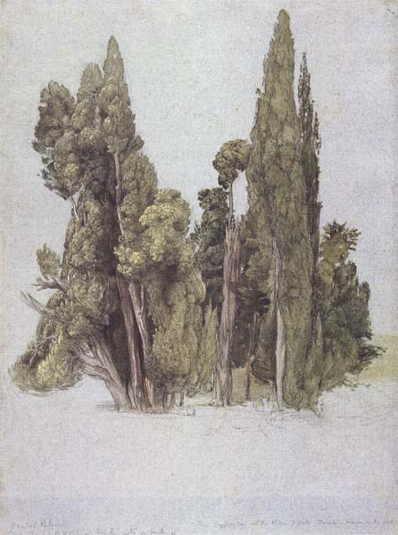 Samuel Palmer The Cypresses at the Villa d'Este Sweden oil painting art